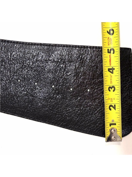 Leatherock Women’s Belt Black Patent Leather Hip Belt #9605 main image 4